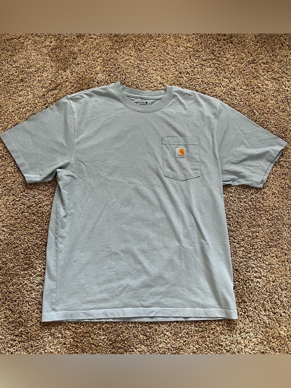 Carhartt Men’s Light Blue Short-Sleeve Pocket Tee